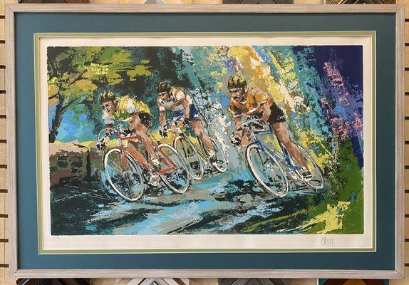 'Bike Ride' by Wayland Moore - matted and framed by Frameworks