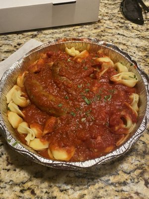 Tortellini With Marinara and sausage