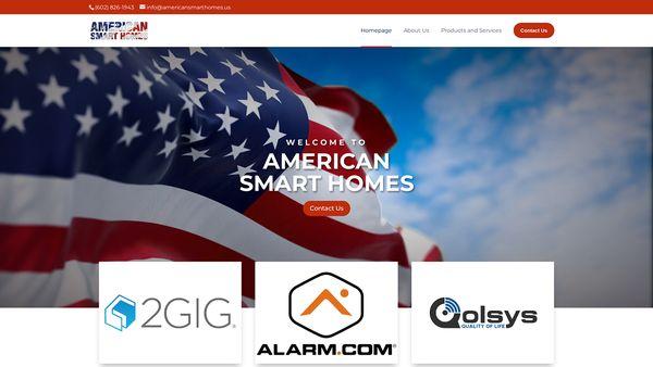 Local alarm company, American Smart Homes, had us build this fantastic website for their business!