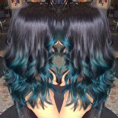 Teal ombré