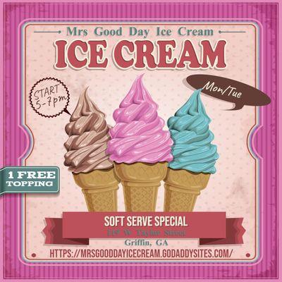 Mon-Tue Soft Serve Special