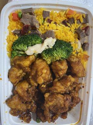 13. General Tso's Chicken combo w. 33. House Special Fried Rice