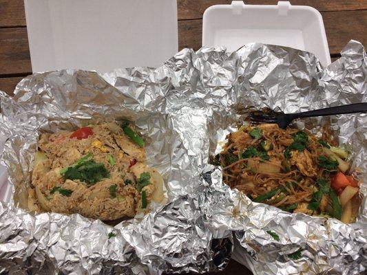 Thai Fried Rice and Drunken Noodles. Delish!