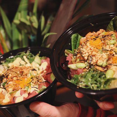 His & Hers build-your-own poke bowls