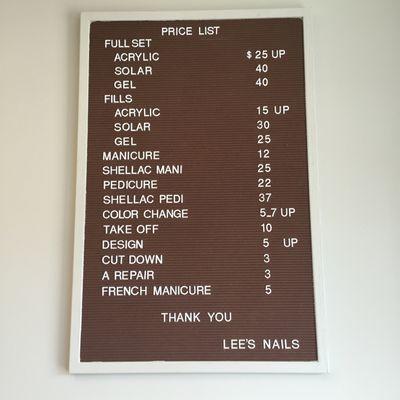 Price List