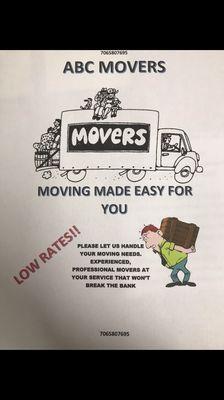 Affordable moving services we offer