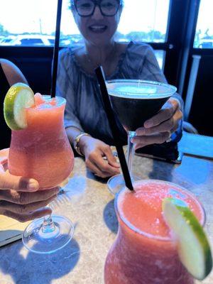 Strawberry Margaritas and espresso martini