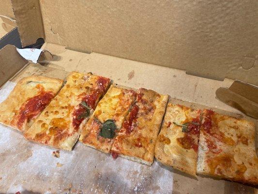 We paid $25 for a pizza that was sliced like this