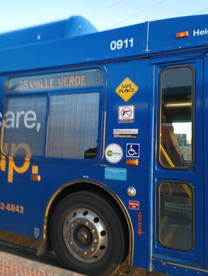 Bus number 65 best ride ever taken going to valle Verde campus community college. Nice