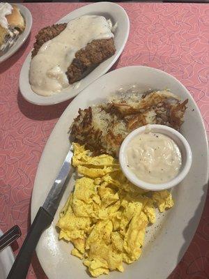 Country Fried Steak w/ eggs and hashbrown