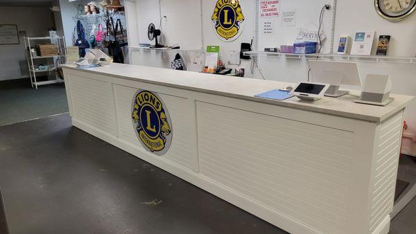 Our new checkout area