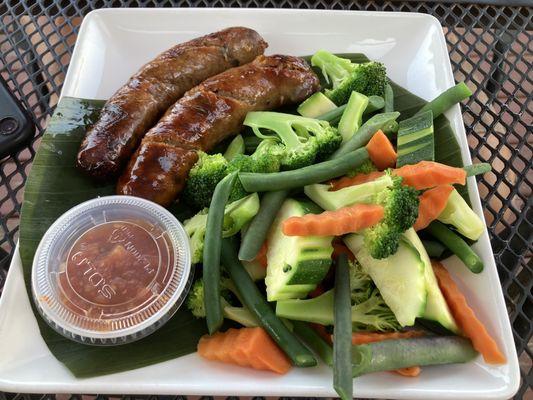 Lao sausage and vegetables !