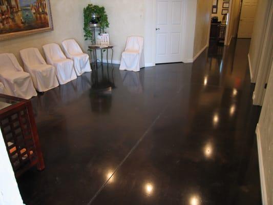 Saltillo Restoration, Concrete Stain, re-stain, re-seal, polish, stomped concrete clean and seal.