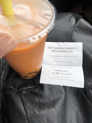 Their new product Thai tea