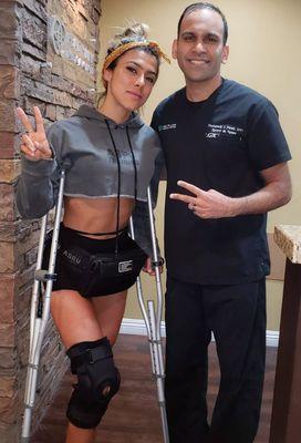 Dr. Patel with a truly inspirational patient: Personal Trainer/Influencer Heba Ali.