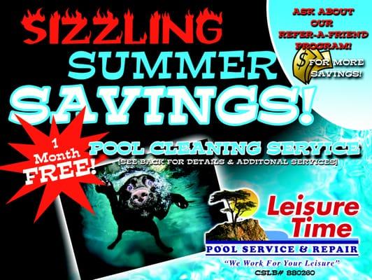 1 Month Free Sizzling Summer Savings Deal