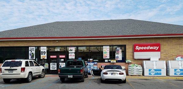 ice, rock salt, and air for your tires available outside