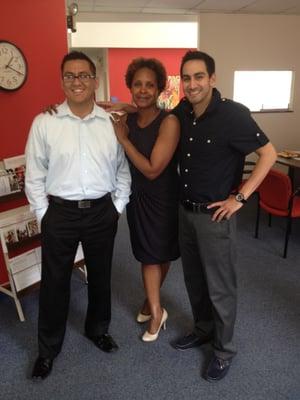 Juber, Jessica & Jose in our office when the walls were  screaming State Farm red :)