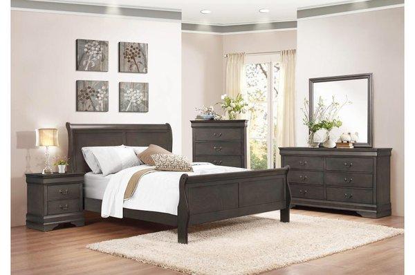 Queen 4 PC Set #H2147 Offered in Black,White,Cherry Or Washed Gray Only $399 please call/text 770-296-3197