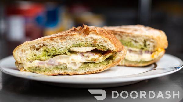 Chicken pesto panini