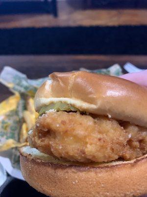 Chicken sandwich with garlic parm dry rub seasoning