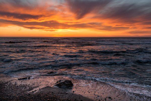 Sunset at Fitzgerald Marine Reserve in Moss Beach