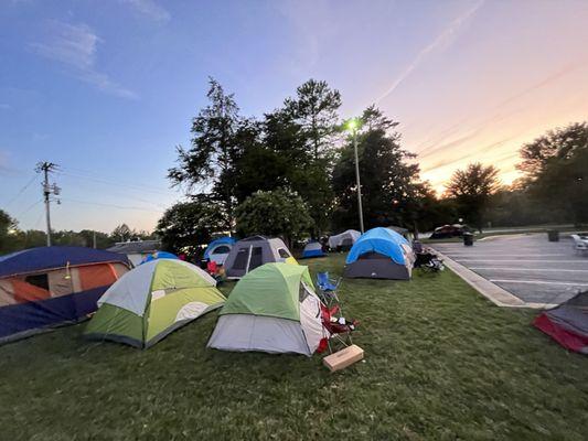 Kids camp out night