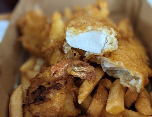 Fish and Chips with Jumbo Shrimp