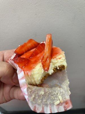 Strawberry glazed cheesecakes (i took a bite and ate the whipped cream i couldn't wait)