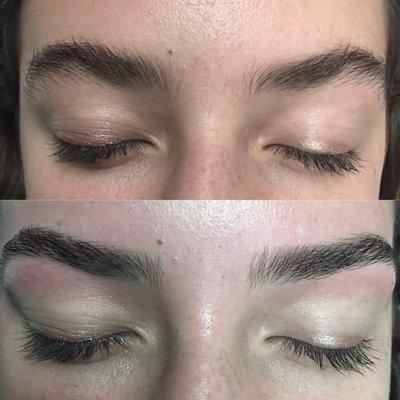 Before and after. We love our brows