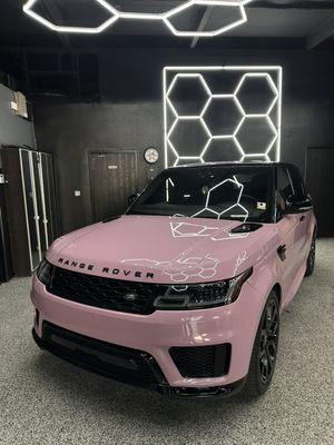 Interesting pink Range Rover we completed for our return customers finished with a ceramic coating