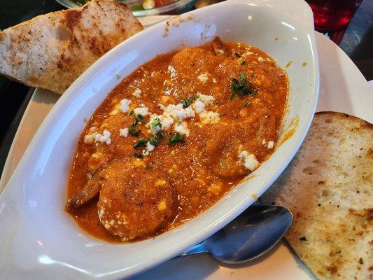 Shrimp saganaki