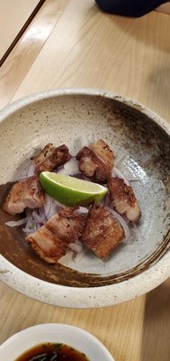 Grilled pork belly