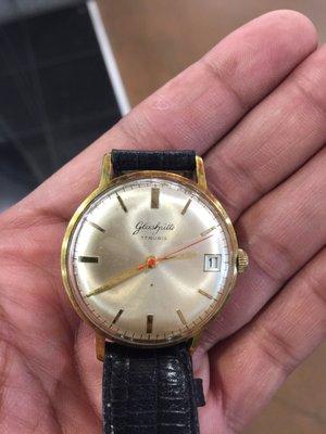 GUB - Glashütte vintage 60's watch crystal polished to remove scratches for $11.