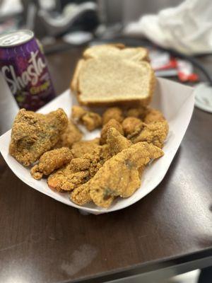 Oysters, Shrimp, Snapper & Hushpuppies