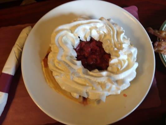 Strawberry and Whipped Cream Waffles rock!