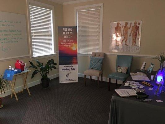 Acupuncture & Oriental Medicine Day 2017 free stress reduction mini-treatment room.