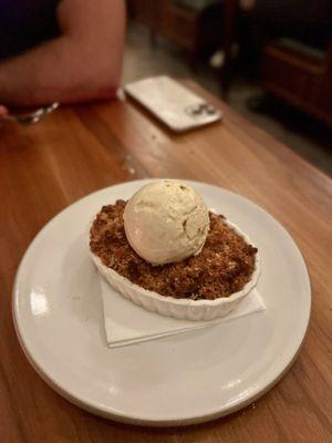 blueberry crumble and chamomile ice cream