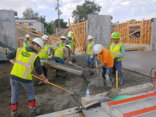 Our crew at work on a commercial job site.