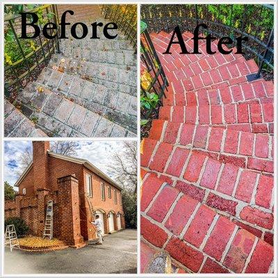 Before and After pressure washer