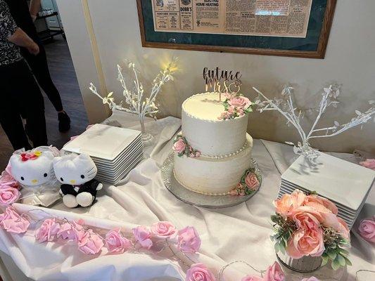 Bridal shower cake, everyone loved it!