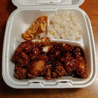 Sesame Chicken to-go.