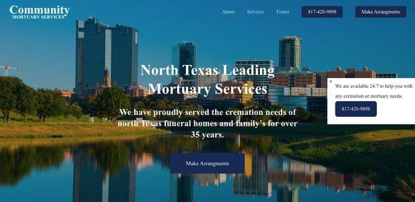 Community Mortuary Services - Website Design