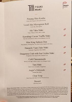 Margotto pop-up menu 7/7/23