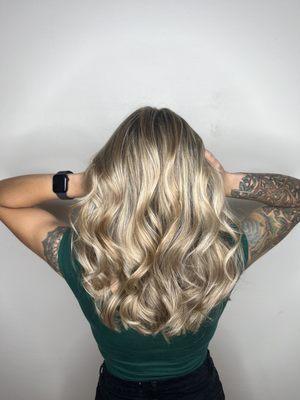 Blonde beautiful hair.