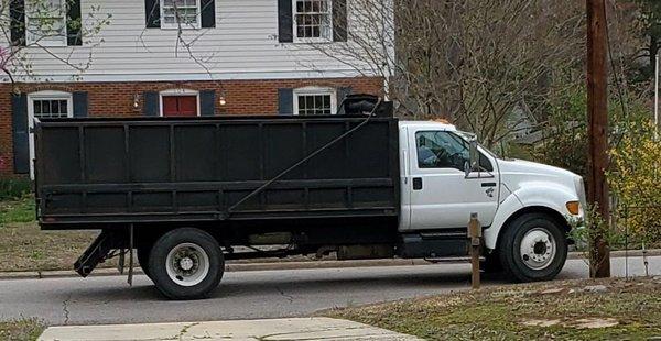 Small dump truck for a small load.