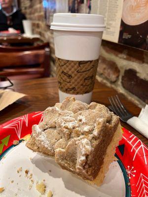 Coffee and crumb cake