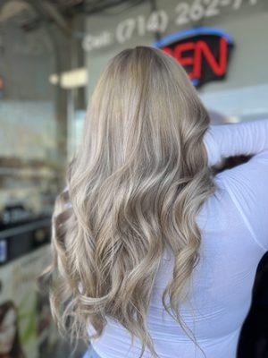 Light blonde color & hair treatment By Ivy