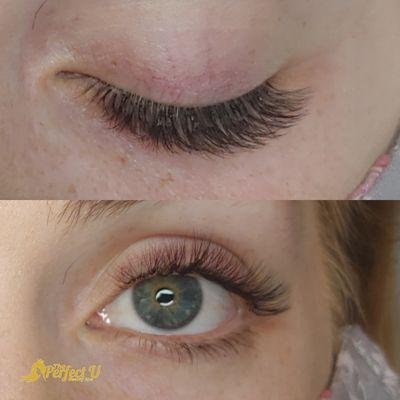 Volume lashes done by lashesbykellyann at The Perfect U Beauty Spa.