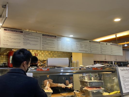 Menu as of December 2021